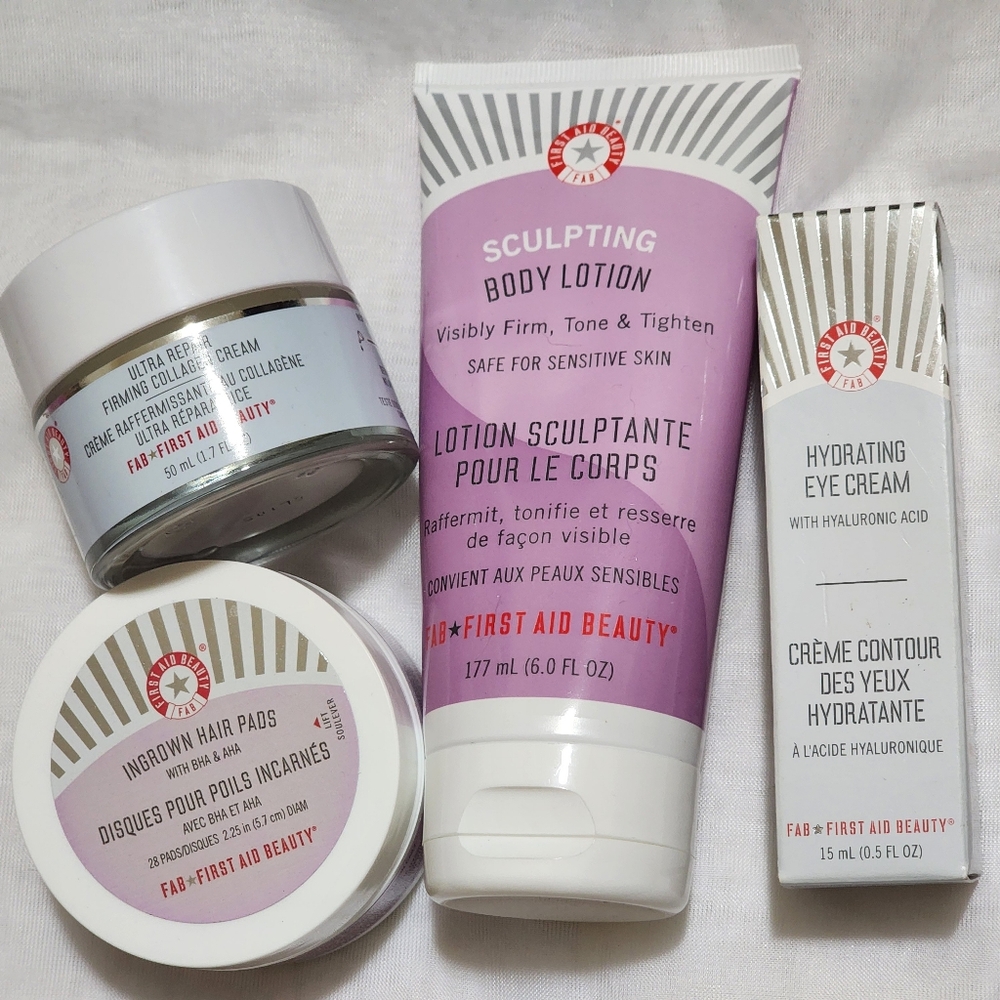 First Aid Beauty - eyecream, ingrown hairpads,  repair firming collagen cream